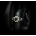 Emerald Halo Ring