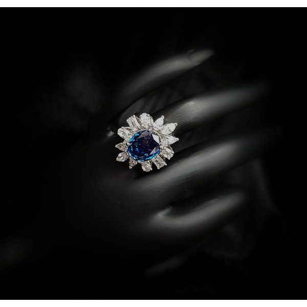 Sapphire Floral Ring